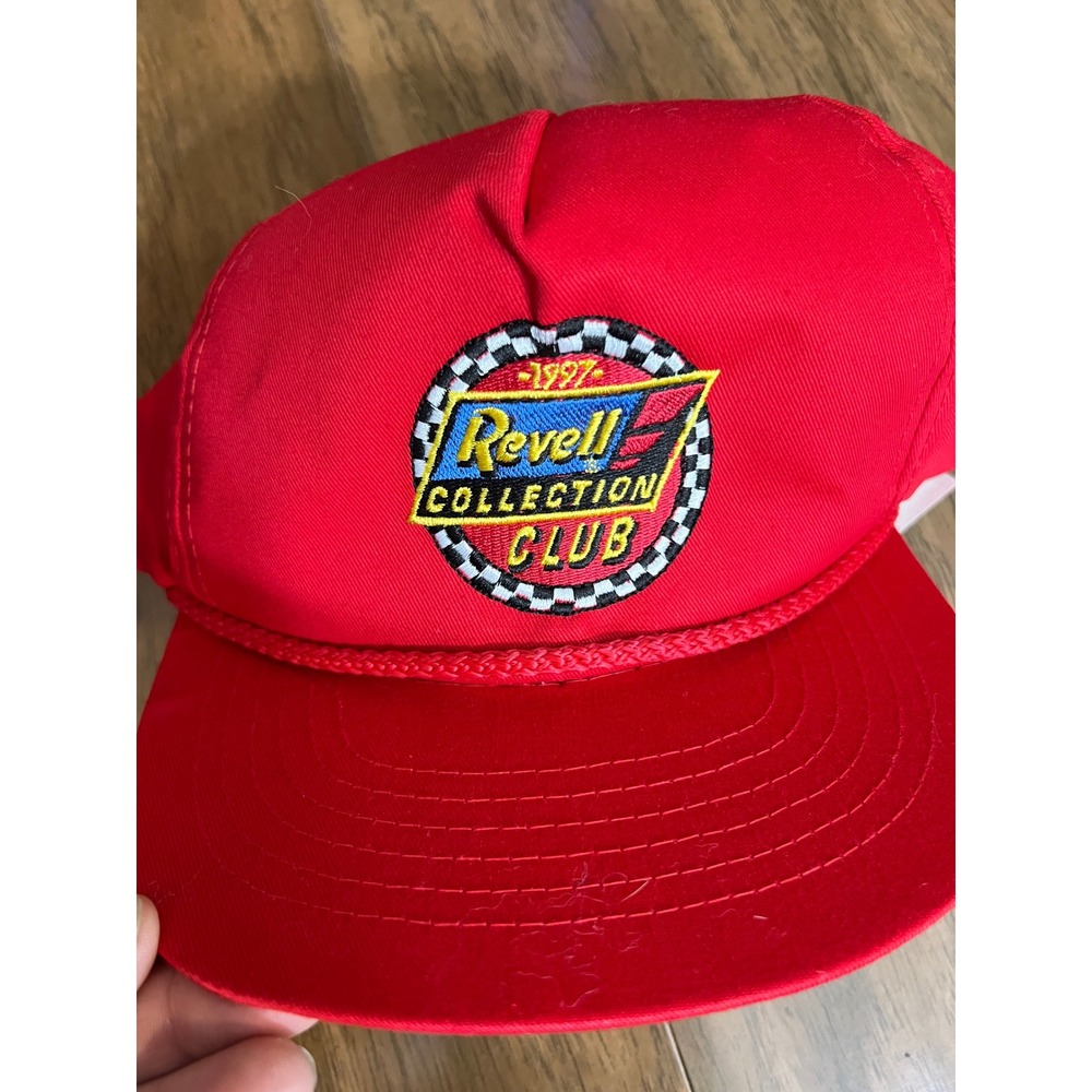 Vintage 1997 Revell Collection Club Hat Red Snapback Kudzu Racing Model Car Cap